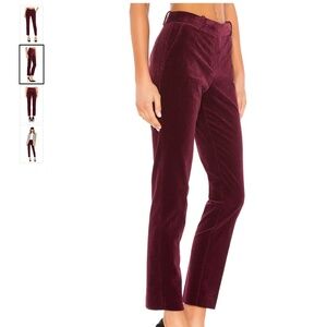 Theory  Slim Trouser Deep Mulberry Modern Corduroy sz 0 retail NWTS $295